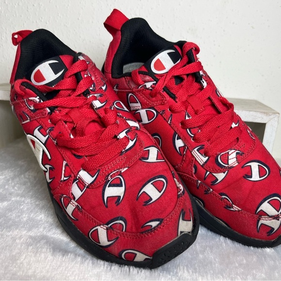 Champion Red and Black Logo Sneakers - Picture 5 of 5
